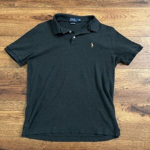 Polo by Ralph Lauren Charcoal Short Sleeve Polo Shirt - Size: Medium (Men’s)